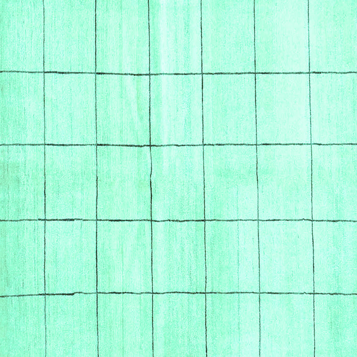 Square Machine Washable Solid Turquoise Modern Area Rugs, wshcon2889turq