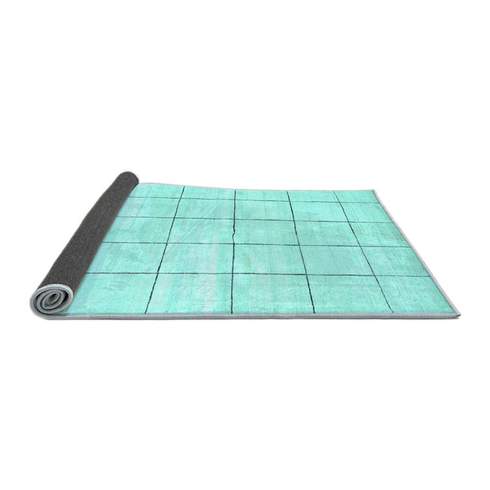 Sideview of Solid Light Blue Modern Rug, con2889lblu