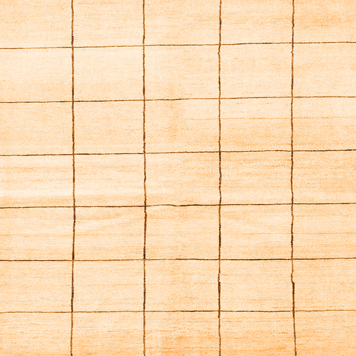 Round Machine Washable Solid Orange Modern Area Rugs, wshcon2889org