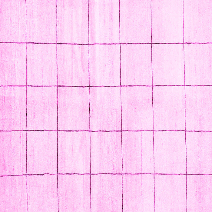 Square Solid Pink Modern Rug, con2889pnk