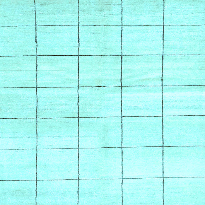 Square Machine Washable Solid Light Blue Modern Rug, wshcon2889lblu