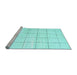 Sideview of Machine Washable Solid Light Blue Modern Rug, wshcon2889lblu