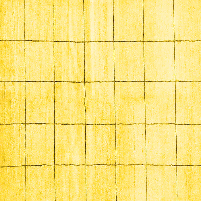 Square Solid Yellow Modern Rug, con2889yw