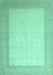 Machine Washable Abstract Turquoise Contemporary Area Rugs, wshcon288turq