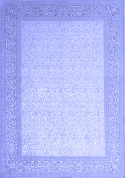 Abstract Blue Contemporary Rug, con288blu