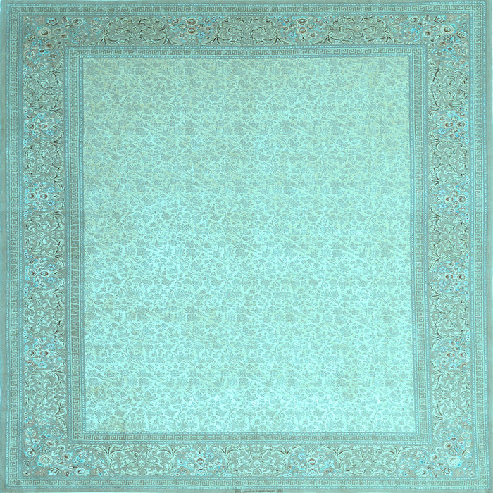 Square Abstract Light Blue Contemporary Rug, con288lblu