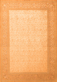 Abstract Orange Contemporary Rug, con288org