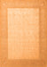 Serging Thickness of Machine Washable Abstract Orange Contemporary Area Rugs, wshcon288org