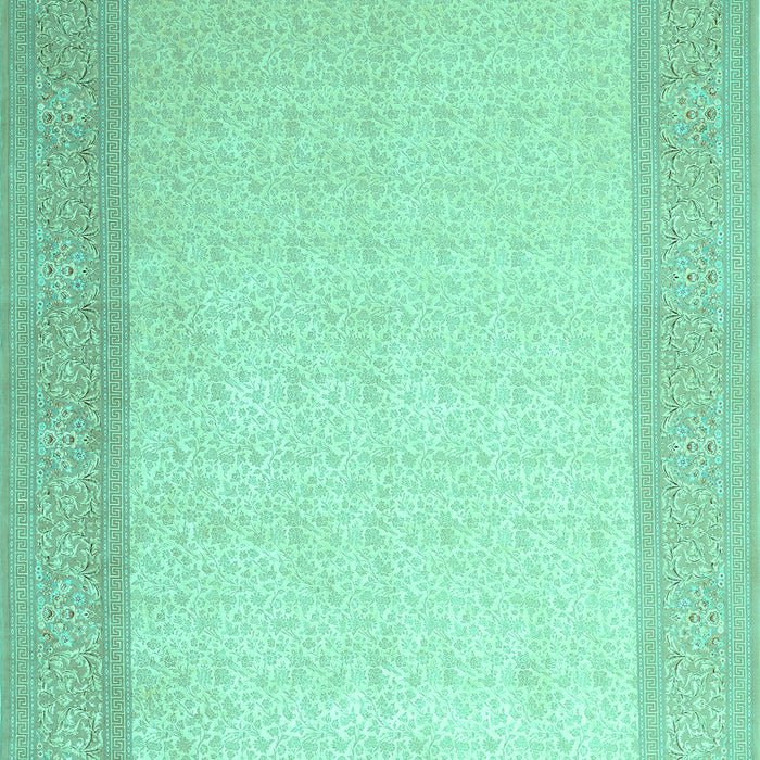 Abstract Turquoise Contemporary Rug, con288turq