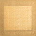 Square Abstract Brown Contemporary Rug, con288brn