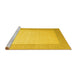 Sideview of Machine Washable Abstract Yellow Contemporary Rug, wshcon288yw