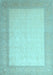 Machine Washable Abstract Light Blue Contemporary Rug, wshcon288lblu