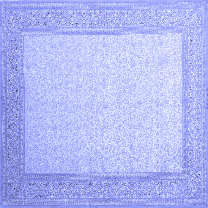 Square Machine Washable Abstract Blue Contemporary Rug, wshcon288blu