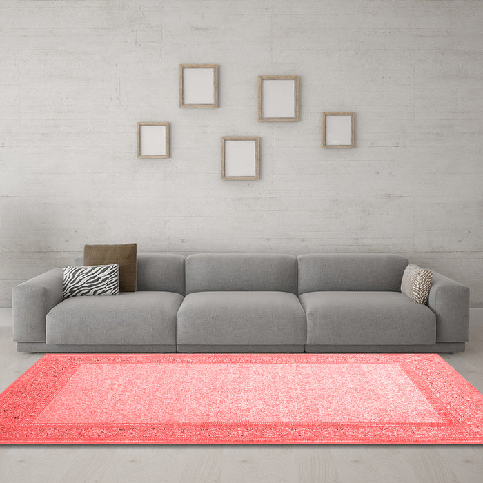 Contemporary Red Washable Rugs