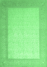 Abstract Emerald Green Contemporary Rug, con288emgrn