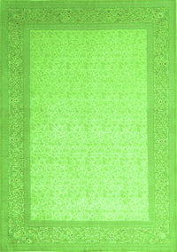 Abstract Green Contemporary Rug, con288grn