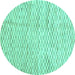 Round Solid Turquoise Modern Rug, con2890turq