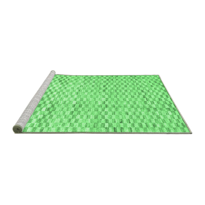 Sideview of Machine Washable Solid Emerald Green Modern Area Rugs, wshcon2890emgrn
