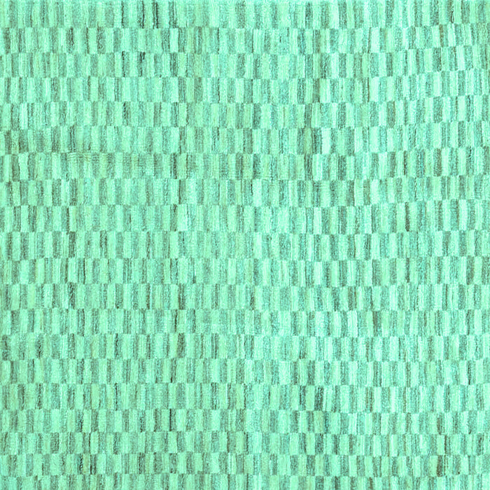 Square Machine Washable Solid Turquoise Modern Area Rugs, wshcon2890turq