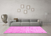 Machine Washable Solid Pink Modern Rug, wshcon2890pnk