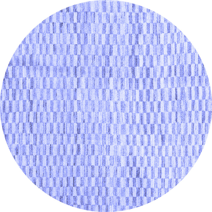 Round Solid Blue Modern Rug, con2890blu