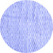 Round Solid Blue Modern Rug, con2890blu