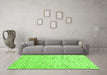 Machine Washable Solid Green Modern Area Rugs in a Living Room,, wshcon2890grn