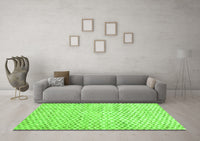 Machine Washable Solid Green Modern Rug, wshcon2890grn