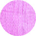 Round Machine Washable Solid Purple Modern Area Rugs, wshcon2890pur