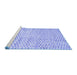 Sideview of Machine Washable Solid Blue Modern Rug, wshcon2890blu