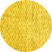 Round Machine Washable Solid Yellow Modern Rug, wshcon2890yw
