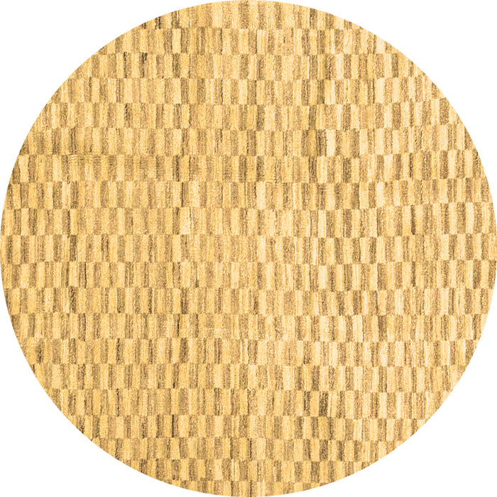Round Machine Washable Solid Brown Modern Rug, wshcon2890brn