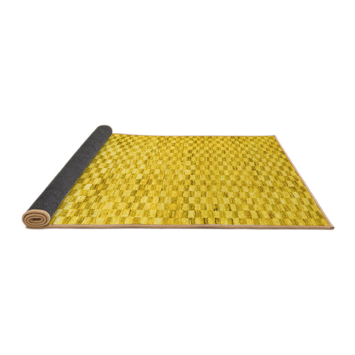 Sideview of Solid Yellow Modern Rug, con2890yw