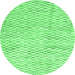 Round Solid Emerald Green Modern Rug, con2890emgrn