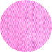 Round Solid Pink Modern Rug, con2890pnk