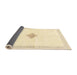 Thickness of Contemporary Khaki Gold Solid Rug, con2891