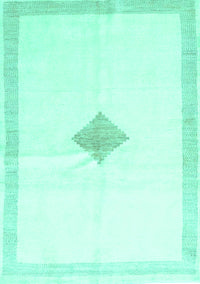 Solid Turquoise Modern Rug, con2891turq