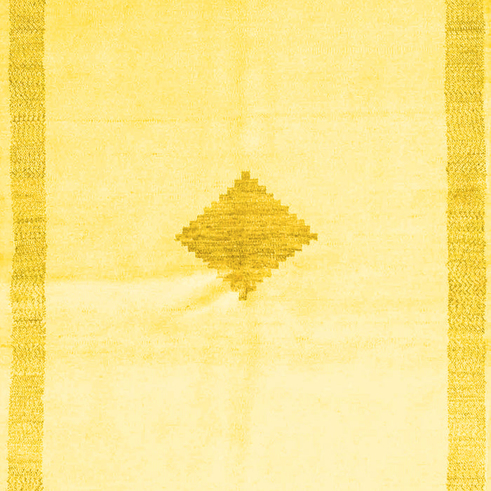 Machine Washable Solid Yellow Modern Rug, wshcon2891yw