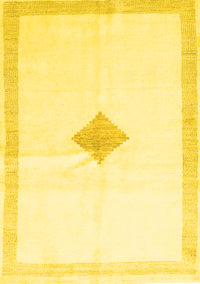 Solid Yellow Modern Rug, con2891yw