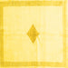 Square Solid Yellow Modern Rug, con2891yw