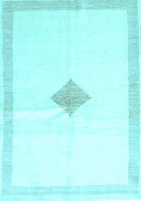 Solid Light Blue Modern Rug, con2891lblu