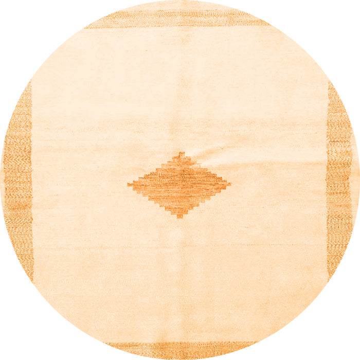 Square Solid Orange Modern Rug, con2891org