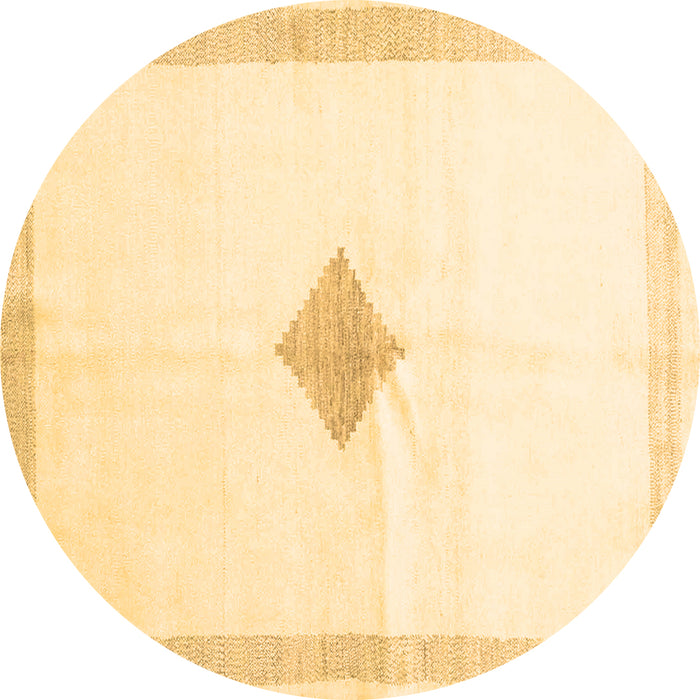 Round Machine Washable Solid Brown Modern Rug, wshcon2891brn