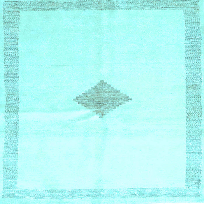 Square Machine Washable Solid Light Blue Modern Rug, wshcon2891lblu