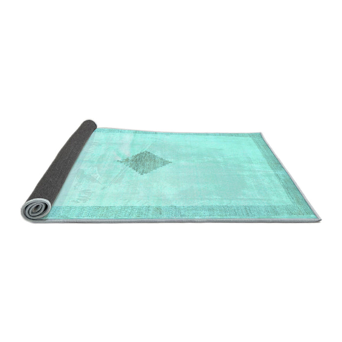 Sideview of Solid Light Blue Modern Rug, con2891lblu