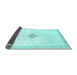 Sideview of Solid Light Blue Modern Rug, con2891lblu