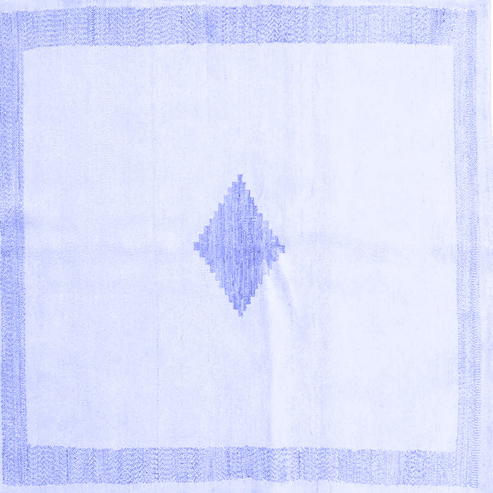 Square Solid Blue Modern Rug, con2891blu