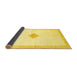 Sideview of Solid Yellow Modern Rug, con2891yw