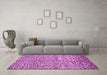 Machine Washable Abstract Purple Contemporary Area Rugs in a Living Room, wshcon2892pur