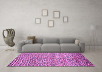 Machine Washable Abstract Purple Contemporary Rug, wshcon2892pur